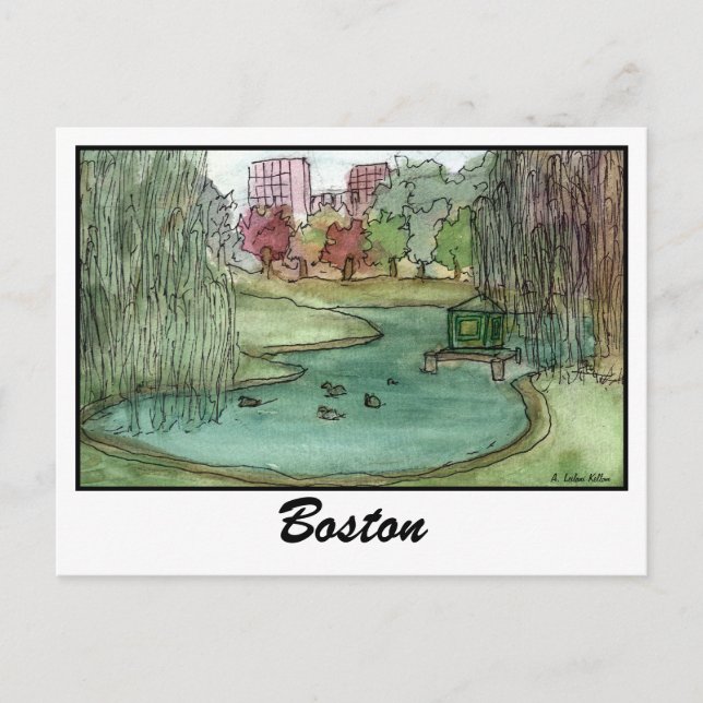 Carte Postale Boston Public Garden (Devant)