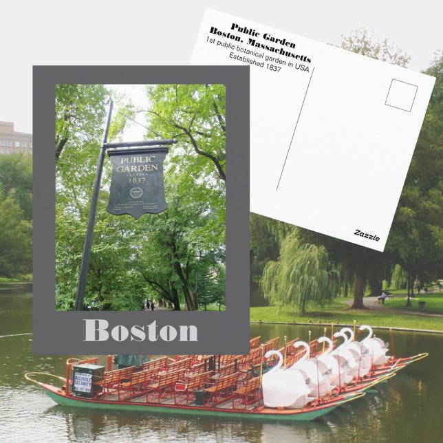 Carte Postale Boston Public Garden Massachusetts Travel (Créateur téléchargé)
