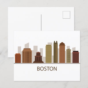 Carte Postale Boston Skyline