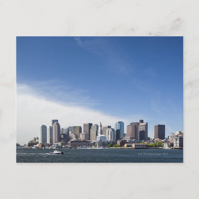 Carte Postale Boston Skyline, Massachusetts (Devant)