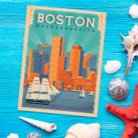Boston Skyline & Sailboats | Massachusetts