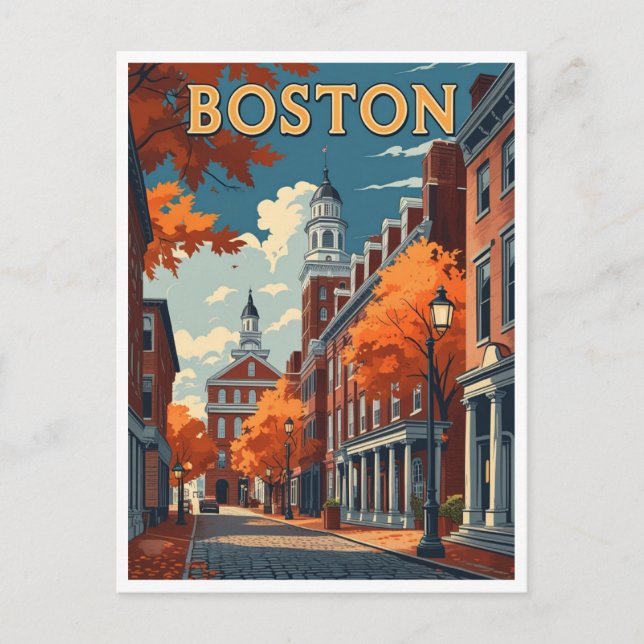 Carte Postale Boston Street (Devant)