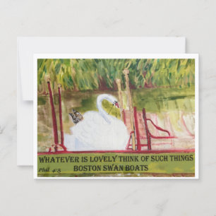 Carte postale Boston Swanboat