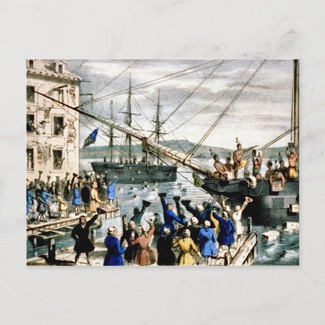 Carte postale Boston Tea Party Vintage (Devant)