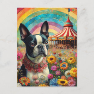 Carte Postale Boston Terrier Circus