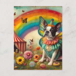 Carte Postale Boston Terrier Fairy Circus