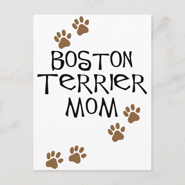 Carte Postale Boston Terrier Maman (Devant)