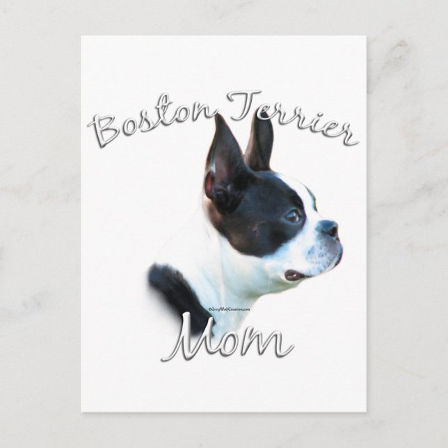 Carte Postale Boston Terrier Maman 2 (Devant)
