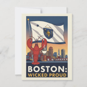 Carte Postale Boston Wicked Fier