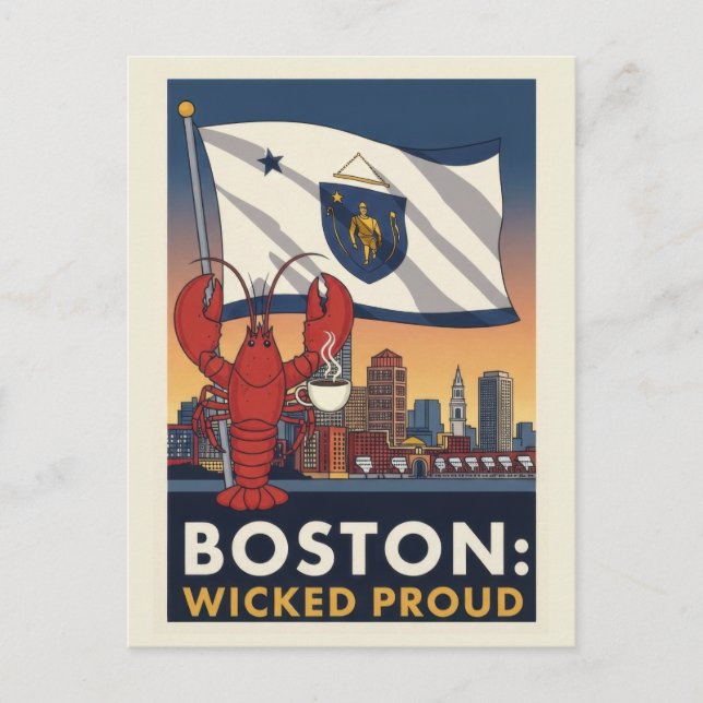 Carte Postale Boston Wicked Fier (Devant)
