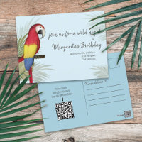 Botanique sauvage Birthday Bird QR Code Médias soc