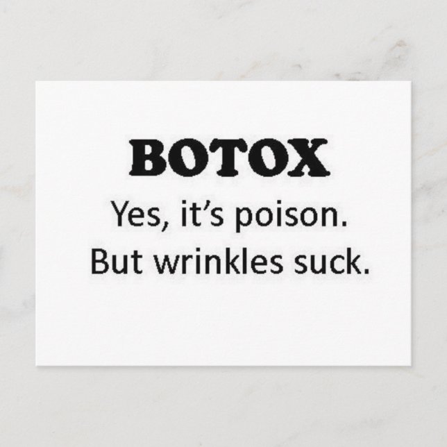 Carte Postale Botox Poison (Devant)