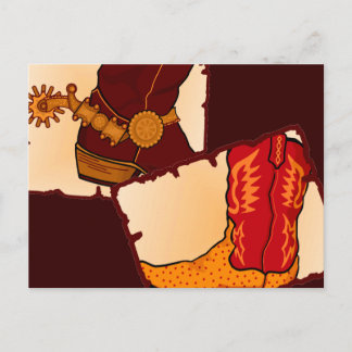 Carte Postale Bottes Cowboy