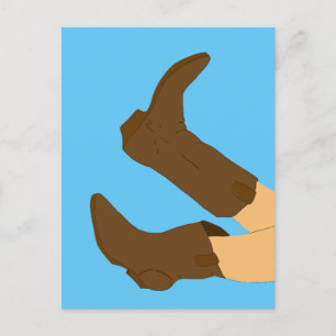 Carte Postale Bottes de cowboy Yee-Haw