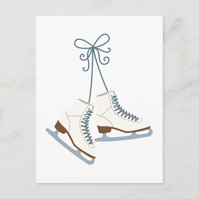 Carte Postale Bottes de patinage (Devant)