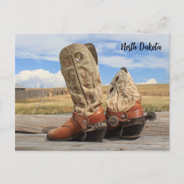 Carte Postale Bottes du Dakota du Nord (Devant)