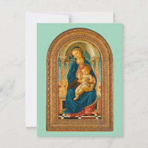 Carte Postale Botticelli (1445-1510) Madonna & Child Enthroned