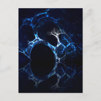 Carte Postale Bouche De Grotte Bleue Lune, Art Fractal.