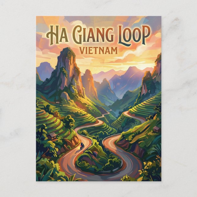 Carte Postale Boucle de Ha Giang au Vietnam (Devant)