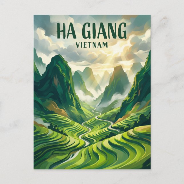 Carte Postale Boucle de Ha Giang Vietnam (Devant)