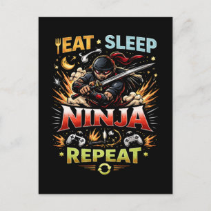Carte Postale Boucle de vie de ninja