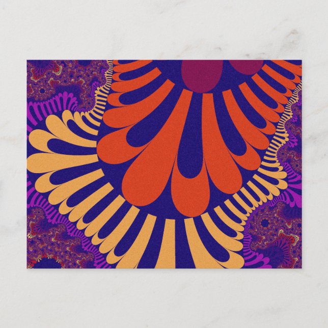 Carte Postale Boucle violette et bleue (Devant)