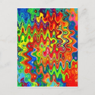 Carte postale bouclée de couleurs