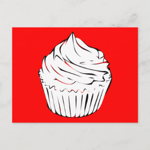 Carte Postale boucles de cupcakes
