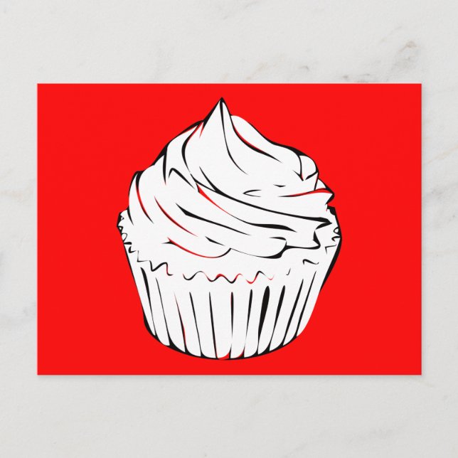 Carte Postale boucles de cupcakes (Devant)
