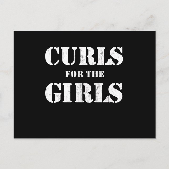 Carte Postale Boucles Pour Les Filles Funny Bodybuilding Poids-l (Devant)