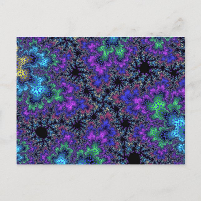 Carte Postale Bouclier d'aquarelle violet (Devant)