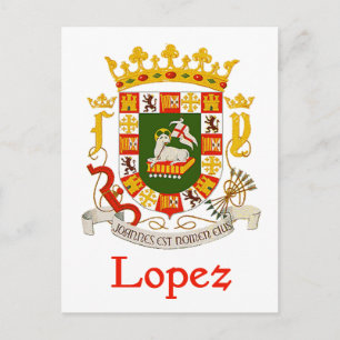 Carte Postale Bouclier de Lopez de Porto Rico