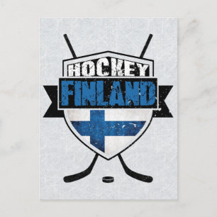 Carte Postale Bouclier finlandais de hockey Suomi