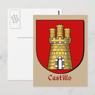 Carte Postale Bouclier héraldique ancestral Castillo