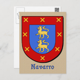 Carte Postale Bouclier héraldique ancestral Navarro