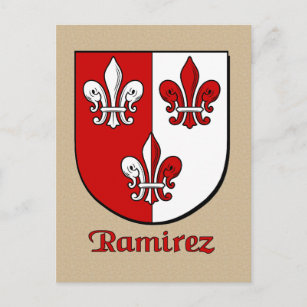 Carte Postale Bouclier héraldique de la famille Ramirez