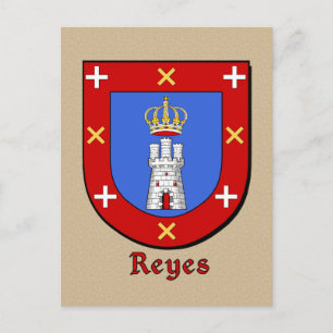 Carte Postale Bouclier héraldique de la famille Reyes