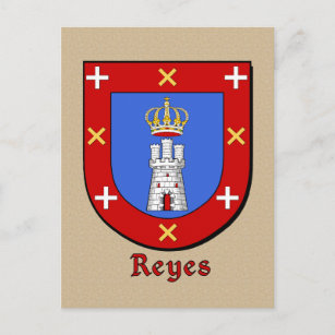 Carte Postale Bouclier héraldique de la famille Reyes