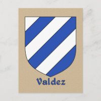 Bouclier héraldique de la famille Valdez