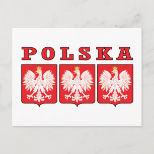 Carte Postale Boucliers de l'aigle polonaise