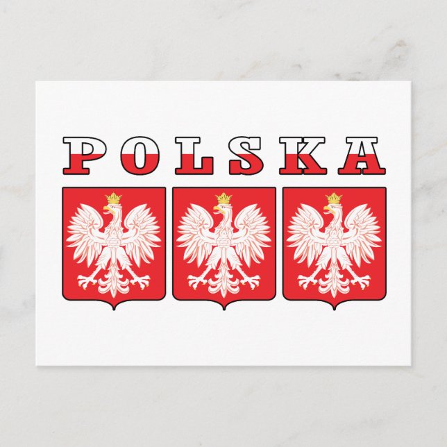 Carte Postale Boucliers de l'aigle Polska (Devant)