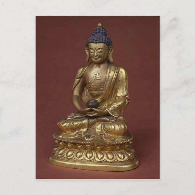 Carte Postale Bouddha Amitayus assis dans la méditation (Devant)