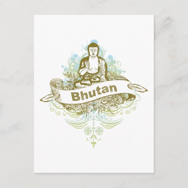 Carte Postale Bouddha Bhoutan (Devant)