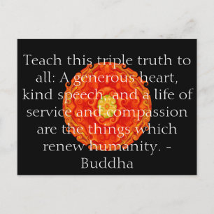 Carte Postale Bouddha citation inspirant motivation