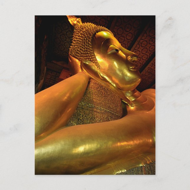 Carte Postale Bouddha couché du temple Wat Pho à Bangkok (Devant)