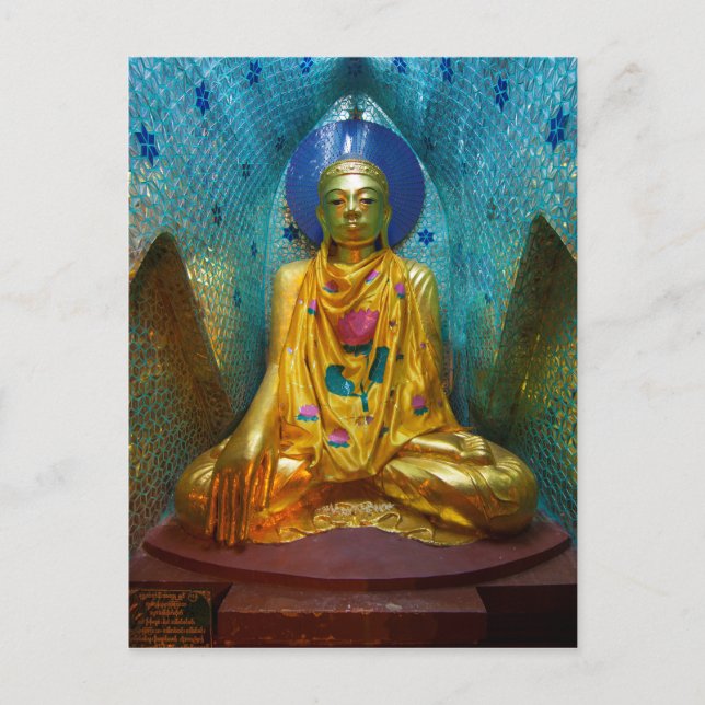 Carte Postale Bouddha dans une alcôve ornée (Devant)