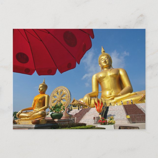 Carte Postale bouddha doré (Devant)