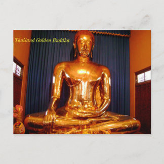 Carte Postale Bouddha doré en Thaïlande