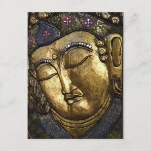 Carte Postale Bouddha Dormir Méditant Les Yeux De Prière Fermé