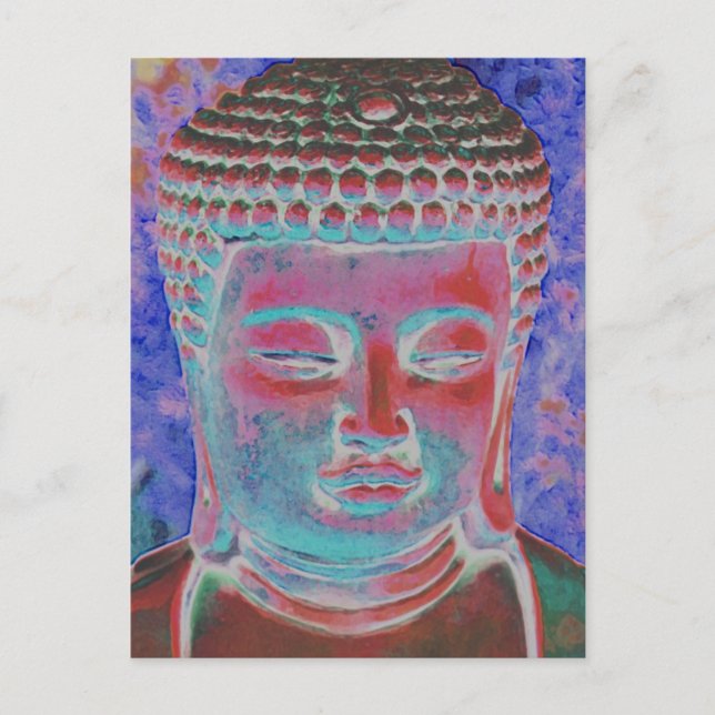 Carte Postale Bouddha du kaléidoscope peint (Devant)